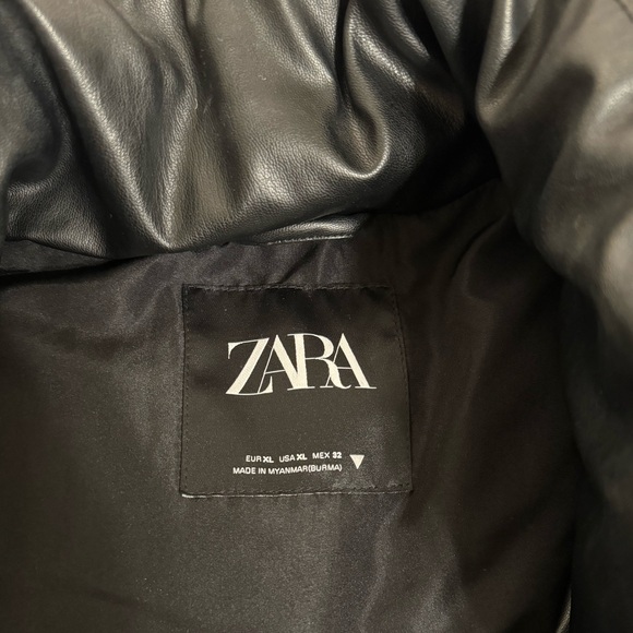Zara Leather Puffer Vest - Picture 3 of 3